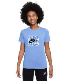 Nike big Kids Sportswear Relaxed-Fit Logo T-Shirt