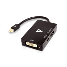 Компьютерные разъемы и переходники v7 V7MDP-DPDVIHDMI-1E Mini DisplayPort DisplayPort / DVI / HDMI Черный