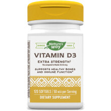 Витамин Д Nature's Way Vitamin D3  Витамин D3 50 мкг 120 гелевых капсул