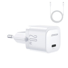 Mini ładowarka sieciowa USB-C 20W PD z kablem do iPhone Lightning biała