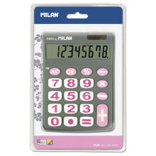 Школьные калькуляторы mILAN Blister Pack 8 Digit Calculator Large Keys Grey