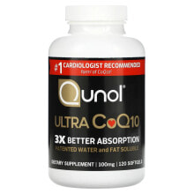 Qunol, коэнзим Q10 ультра, 100 мг, 60 капсул