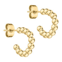Ювелирные серьги gold plated ball earrings TJ-0140-E-15