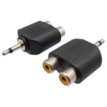 EUROCONNEX 1106 1x2 M/F Jack To RCA Adapter 3.5 mm