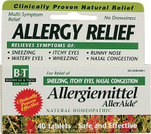Витамины и БАДы от аллергии boericke & Tafel Allergiemittel AllerAide Гомеопатический комплекс, не вызывающий сонливости, от сезонной и круглогодичной аллергии  40 таблеток