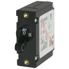 BLUE SEA SYSTEMS AC/DC Single Pole Magnetic World Circuit Breaker 5A Switch