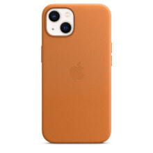Чехлы для смартфонов apple iPhone 13 Leather Case with MagSafe - Golden Brown - Cover - Apple - iPhone 13 - 15.5 cm (6.1&quot;) - Brown - Gold