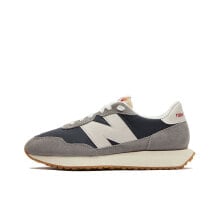 New Balance NB 237 复古 舒适 织物二层牛皮 低帮 休闲跑步鞋 男女同款 灰蓝色