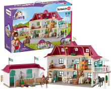 Детские игровые наборы и фигурки из дерева игровой набор Schleich Большой конный двор с жилым домом и конюшней 42416 ,с фигуркамии