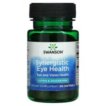 Лютеин, зеаксантин Swanson, Synergistic Eye Health, Eye And Vision, 60 Softgels