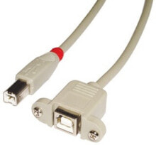 Computer connectors and adapters 31801 - 1 m - USB B - USB B - USB 2.0 - Male/Female - Grey