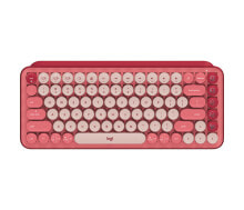 Клавиатуры logitech Pop Keys клавиатура РЧ беспроводной + Bluetooth AZERTY Французский Розовый 920-010724