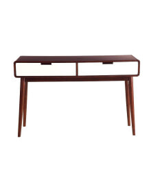 Simplie Fun christa Sofa Table in Espresso & White 82854