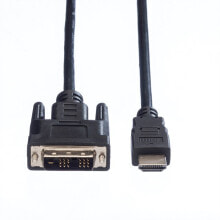 Cables and wires for construction vALUE 11995516 - 1.5 m - DVI-D - HDMI - Male - Male - Gold