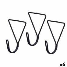 Hangers Black Metal Triangular Set 3 Pieces (6 Units)