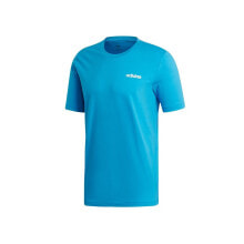 Мужские спортивные футболки Мужская футболка спортивная  голубая однотонная для бега Adidas Essentials Plain