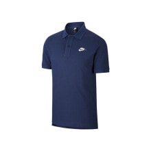 Мужские спортивные поло Мужская футболка-поло спортивная синяя с логотипом Nike M Nsw CE Polo Matchup PQ