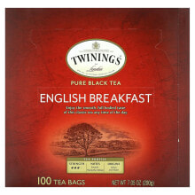 Pure Black Tea, English Breakfast, 100 Tea Bags, 7.05 oz (200 g)