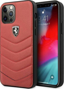 Ferrari Ferrari FEHQUHCP12MRE iPhone 12/12 Pro czerwony/red hardcase Off Track Quilted