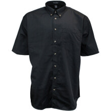 Купить черные мужские футболки River's End: River's End Ezcare Woven Short Sleeve Button Up Shirt Mens Black Casual Tops 733
