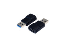 EXSYS EX-47991 кабельный разъем/переходник USB 3.0 A USB 3.1 C Черный