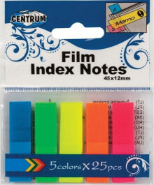 Center BOOKMARKS INDEXING CENTER PP 45X12MM NEON 5 COLORS, 25 PCS each.