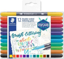 Staedtler Pisaki pędzelkowe do brush letteringu Staedtler 12 kolorów