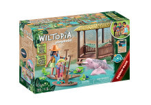 Children's play sets and figures made of wood pLAYMOBIL Playm. Wildtopia Paddelt m d Flussdelef 71143