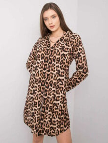 Женские повседневные платья Женское платье с длинным рукавом леопардовый принт Factory Price