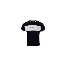 Мужские футболки Мужская футболка повседневная черная белая с логотипом Tommy Hilfiger UM0UM01170 416