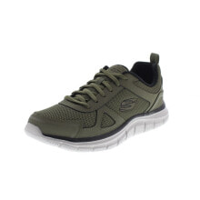 Мужская спортивная обувь для бега Мужские кроссовки спортивные для бега зеленые текстильные низкие Skechers Track