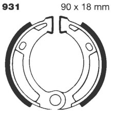 EBC Plain Series Organic 931 Brake Shoe