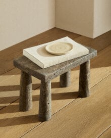 Travertine mini side table