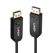 Lindy 38520 DisplayPort кабель 10 m Черный