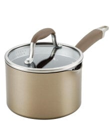 Advanced Home Hard-Anodized Nonstick 2-Qt. Straining Saucepan