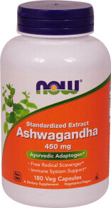 Ашваганда nOW Foods, Standardized Extract Ashwagandha, 450 mg, 180 Veg Capsules