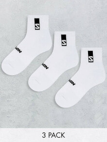 Купить мужские носки Salomon: Salomon 3 pack of everyday unisex ankle socks in white