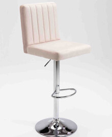 Best Master Furniture yorkie Upholstered Modern Swivel Bar Stool, Set of 2
