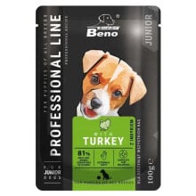 SUPER BENEK SUPER BENO Junior Turkey wet food for dog 100g