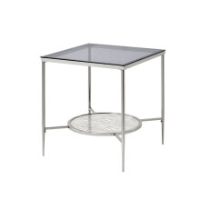 Simplie Fun adelrik End Table in Glass & Chrome Finish