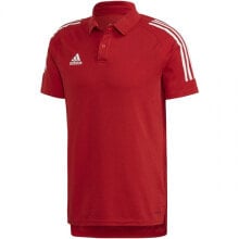 Мужские спортивные поло Мужская футболка-поло спортивная красная с логотипом Adidas Condivo 20 Polo M ED9235