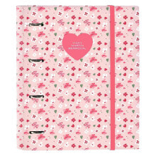 SAFTA A4 4 Rings With Replacement 100 Sheets Vmb In Bloom Binder