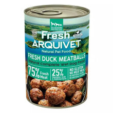 ARQUIVET Fresh meatballs with duck sweet potato and orange wet dog food 400g