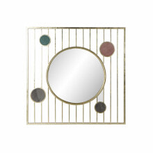 Wall mirror DKD Home Decor Crystal Pink Golden Metal Circles (100 x 3 x 100 cm)