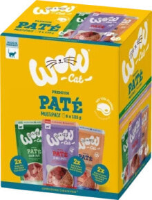 Nassfutter Katze mit Huhn, Lachs, Rind & Pute, Premium Paté Adult Multipack (6x125 g), 750 g