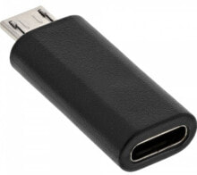InLine 33302I кабельный разъем/переходник MicroUSB USB C Черный