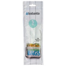 BRABANTIA PerfectFit Bin Liner Compostable Type S 6L Garbage Bag 10 Units