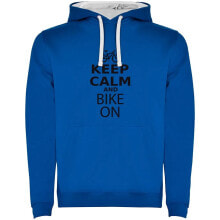 KRUSKIS Keep Calm And Bike On Two-Colour Hoodie