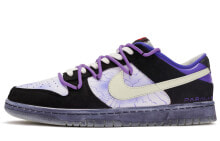 【定制球鞋】 Nike Dunk Low 科技未来感 平行宇宙 解构 手绘喷绘 低帮 板鞋 男款 黑白紫 / Кроссовки Nike Dunk Low DV0827-100