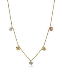 Колье gold-plated necklace with glittering flowers 61072C100-39